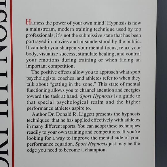 Sport Hypnosis by Donald Liggett, PhD Human Kinetics Superior Performance - Picture 3 of 12